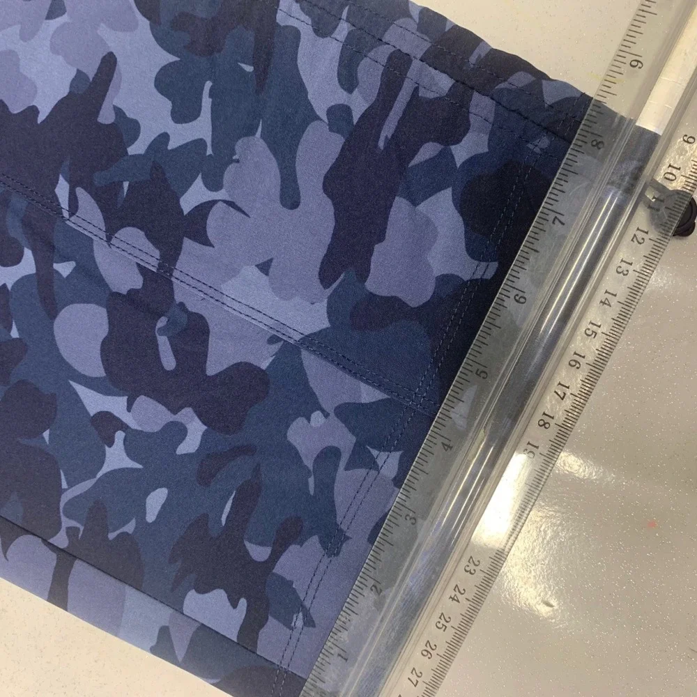 Livi Active Lane Bryant Blue Camo Cargo Capri Joggers  18/20 Stretch Bungee Hem
